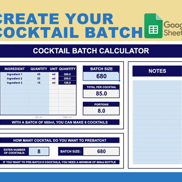 COCKTAIL BATCH CALCULATOR