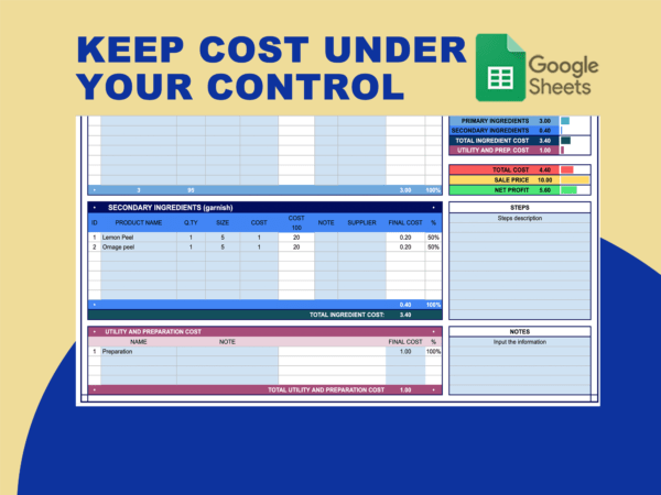 COCKTAIL COST CALCULATOR