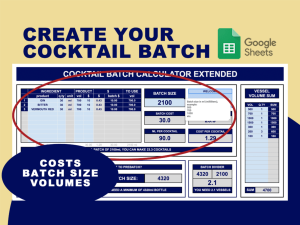 Cocktail Batch Calculator - Extended - Image 2